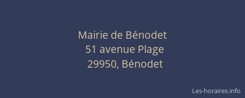 Mairie de B&eacute;nodet