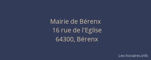 Mairie de Bérenx