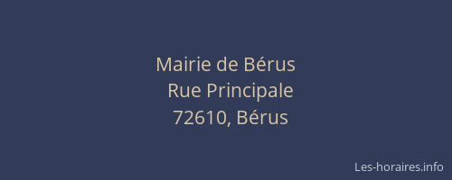 Mairie de B&eacute;rus