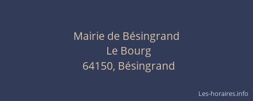 Mairie de B&eacute;singrand