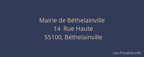 Mairie de Béthelainville