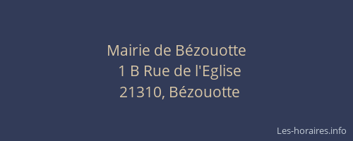 Mairie de B&eacute;zouotte