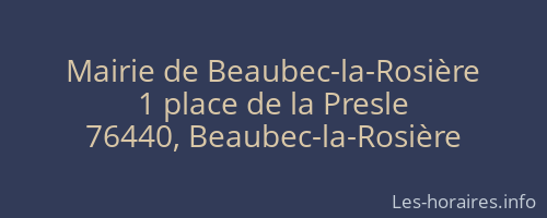 Mairie de Beaubec-la-Rosière