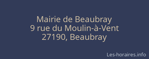 Mairie de Beaubray