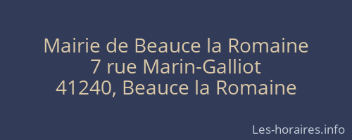 Mairie de Beauce la Romaine