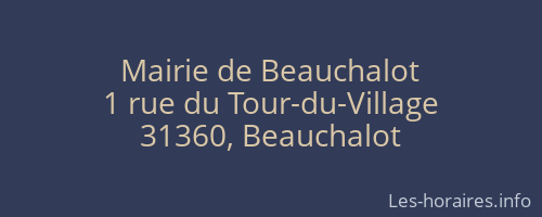 Mairie de Beauchalot