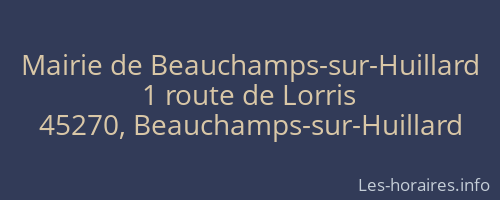 Mairie de Beauchamps-sur-Huillard