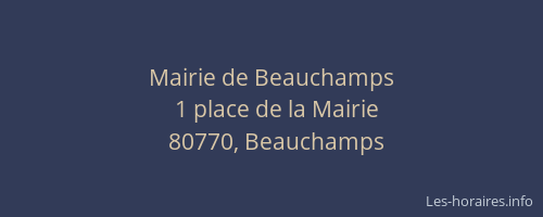 Mairie de Beauchamps