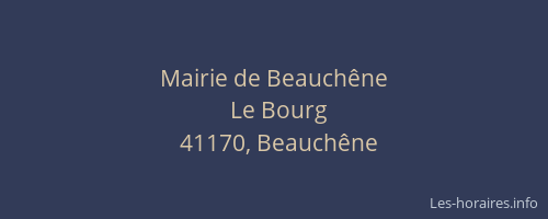 Mairie de Beauch&ecirc;ne