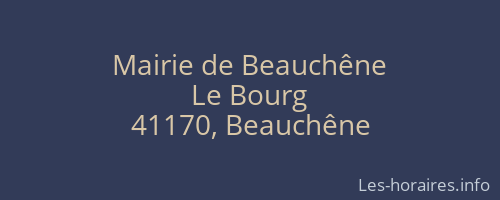 Mairie de Beauchêne
