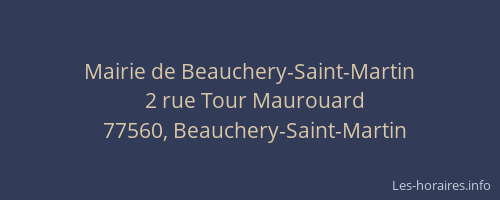 Mairie de Beauchery-Saint-Martin