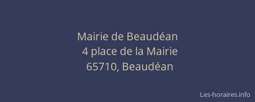 Mairie de Beaud&eacute;an