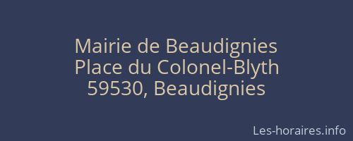 Mairie de Beaudignies
