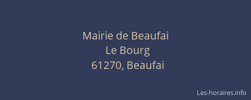 Mairie de Beaufai