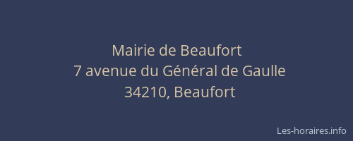 Mairie de Beaufort