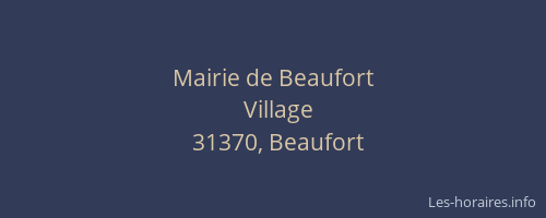 Mairie de Beaufort