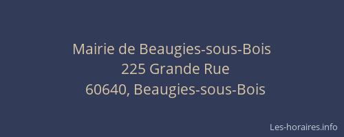 Mairie de Beaugies-sous-Bois