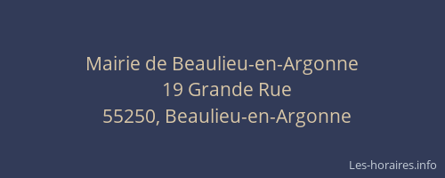 Mairie de Beaulieu-en-Argonne