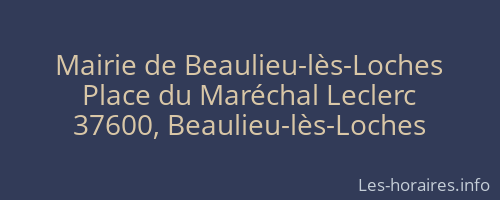 Mairie de Beaulieu-lès-Loches