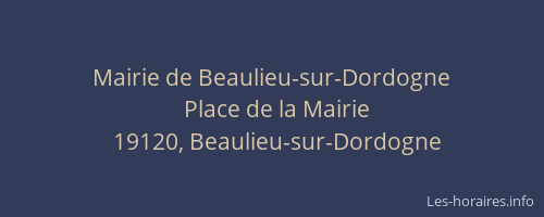 Mairie de Beaulieu-sur-Dordogne