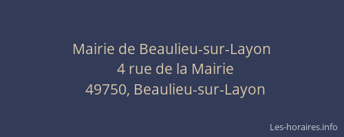 Mairie de Beaulieu-sur-Layon