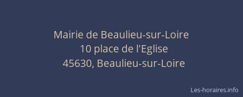 Mairie de Beaulieu-sur-Loire