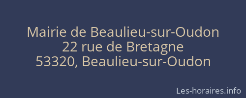 Mairie de Beaulieu-sur-Oudon