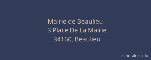 Mairie de Beaulieu
