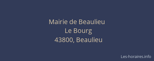 Mairie de Beaulieu