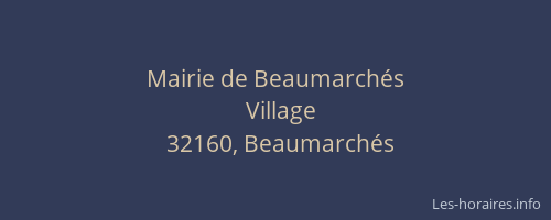Mairie de Beaumarchés