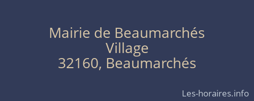 Mairie de Beaumarchés