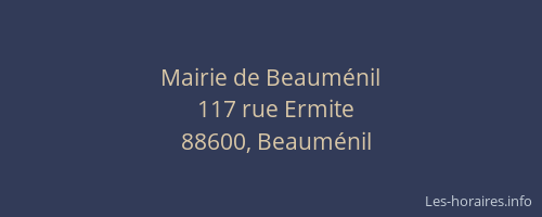 Mairie de Beauménil