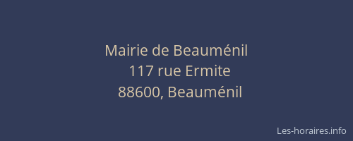 Mairie de Beaum&eacute;nil