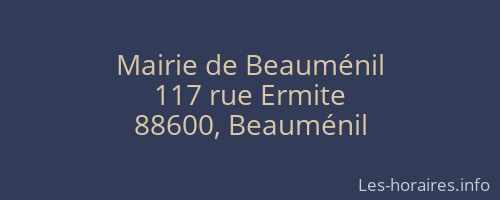 Mairie de Beauménil