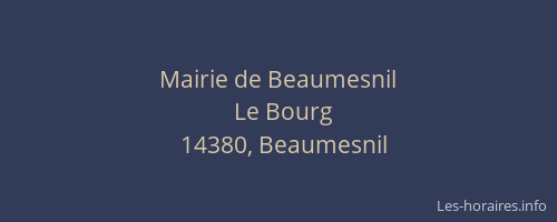 Mairie de Beaumesnil