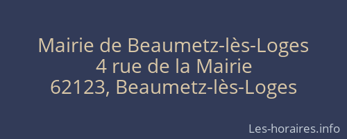 Mairie de Beaumetz-lès-Loges