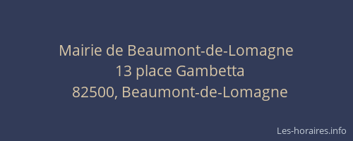 Mairie de Beaumont-de-Lomagne
