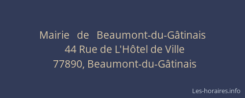 Mairie   de   Beaumont-du-Gâtinais