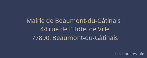 Mairie de Beaumont-du-Gâtinais