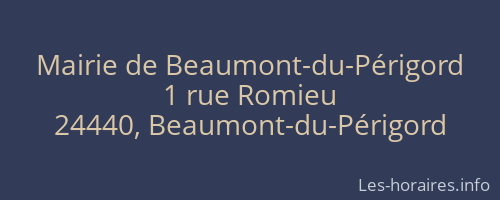 Mairie de Beaumont-du-Périgord
