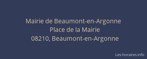 Mairie de Beaumont-en-Argonne