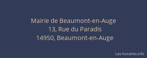Mairie de Beaumont-en-Auge