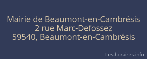 Mairie de Beaumont-en-Cambrésis