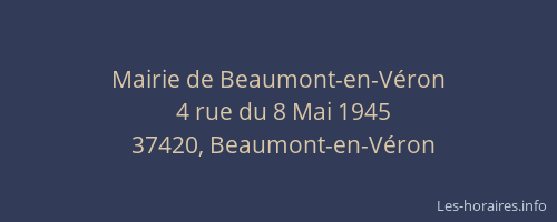 Mairie de Beaumont-en-Véron