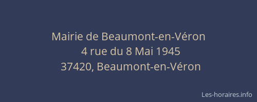 Mairie de Beaumont-en-V&eacute;ron