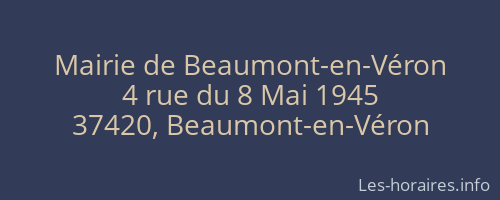Mairie de Beaumont-en-Véron