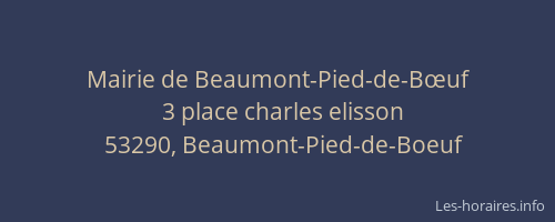 Mairie de Beaumont-Pied-de-Bœuf