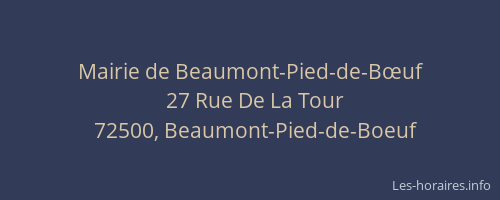 Mairie de Beaumont-Pied-de-Bœuf