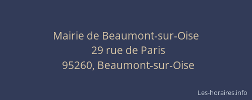 Mairie de Beaumont-sur-Oise