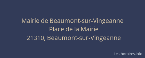 Mairie de Beaumont-sur-Vingeanne